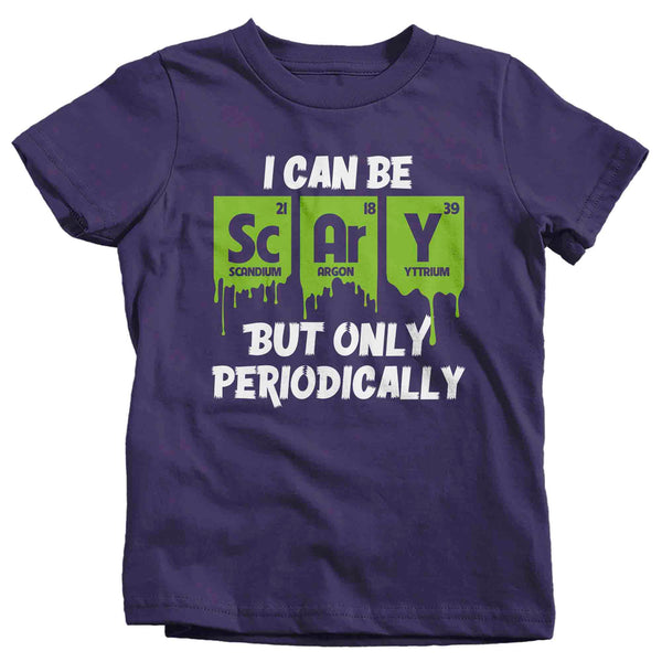 Kids Funny Science T Shirt I Can Be Scary Shirt Halloween T Shirt Periodic Table Shirts Unisex Chemist Teacher Hipster Soft Graphic Tee-Shirts By Sarah