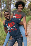 Men's Valentines Day T Shirt Valentine's Day Wife Shirts Love My Crazy Wife Matching Valentines TShirt Couples Shirts