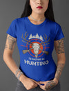 Women's Funny Hunting T Shirt Rather Be Hunting Shirt Hunter Gift Deer Skull T Shirt Rifles Shirt Hunting Gift Ladies Woman