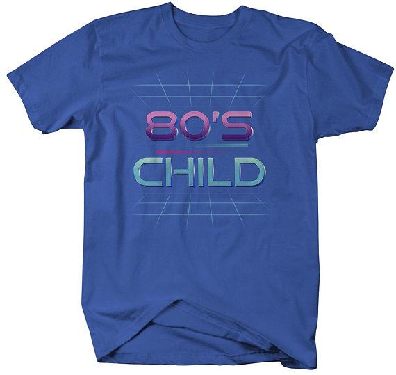Men's 80's Child T-Shirt Retro Shirt Born In Birthday Tee Vintage Rad Tubular Cool-Shirts By Sarah