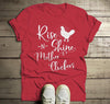 Men's Funny Vintage Chicken T-Shirt Rise Shine Mother Cluckers Shirt Farming Tee