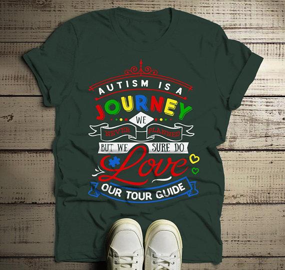 Men's Autism Awareness Shirt Journey Autism Shirt Support Tee Autism Dad T Shirt-Shirts By Sarah