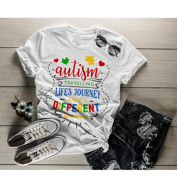 Women's Autism Mom Shirt Autism Journey Shirts Different Road Map Autism T Shirt-Shirts By Sarah