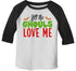 Boy's Funny Halloween T Shirt Ghouls Love Me Shirts 3/4 Sleeve Raglan Toddler Tee-Shirts By Sarah