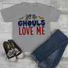Boy's Funny Halloween T Shirt Ghouls Love Me Shirts Toddler Tee