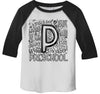 Boy's Cute Preschool T Shirt Typography Raglan 3/4 Sleeve Cool Tee Girl's Pre-school Back To School TShirt