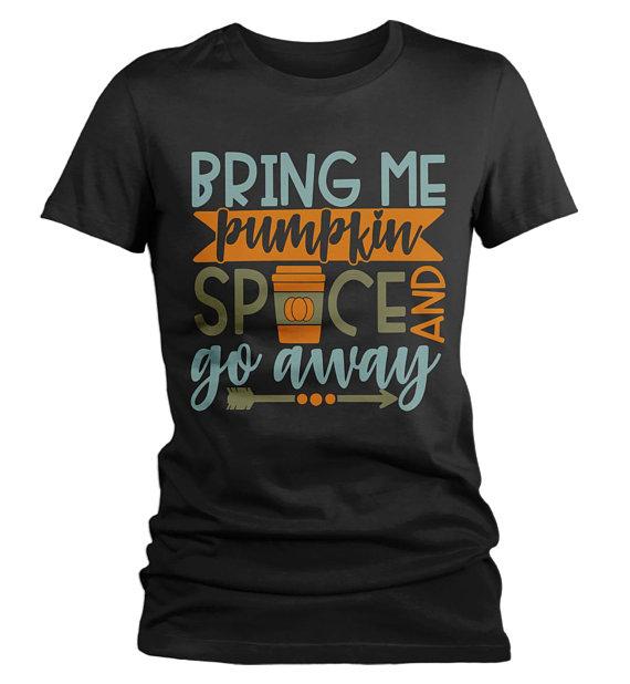 Women's Funny Fall T Shirt Pumpkin Spice Shirts Thanksgiving Tee Graphic Season Tshirt-Shirts By Sarah