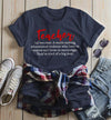Women's Cute Teacher T Shirt Definition Teaching Rockstar Tee Teacher Gift Idea Inspire Encourage