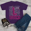 Girl's Little Sister T Shirt Typography Tee Matching Sibling Shirts Cute Tees