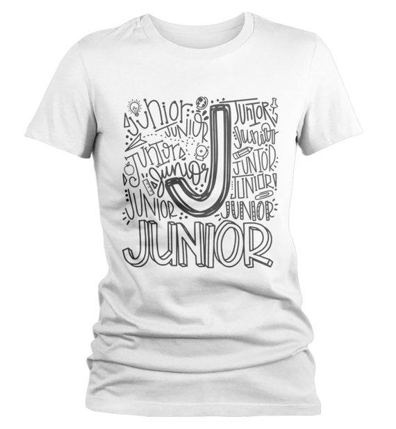 Women's Junior T Shirt Class Tee Typography Back To School School Gift Idea Shirts Cool Juniors-Shirts By Sarah