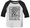 Boy's Cute 2nd Grade T Shirt Typography Cool Raglan 3/4 Sleeve Boy's Girl's Grade 2 Second Back To School TShirt