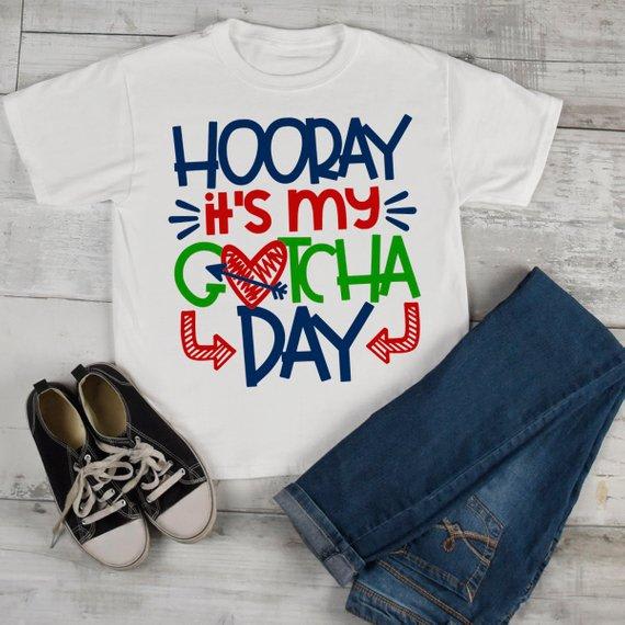 Boy's Gotcha Day T Shirt Adoption Shirts Adopted Tee Cute Adopt Tee Coming Home Day-Shirts By Sarah