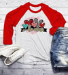 Men's Valentine's Shirt Be Mine T Shirt Valentine Shirts Hearts T-Shirt Heart Tee 3/4 Sleeve Raglan