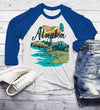 Men's Alaska Shirt Vintage Shirts Calling Sky Not Limit Travel Graphic Tee Hipster Shirts 3/4 Sleeve Raglan