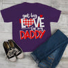 Kids Valentine's Day T Shirt Got Love For Daddy Shirt Plaid Heart Tee Valentines Day Shirts