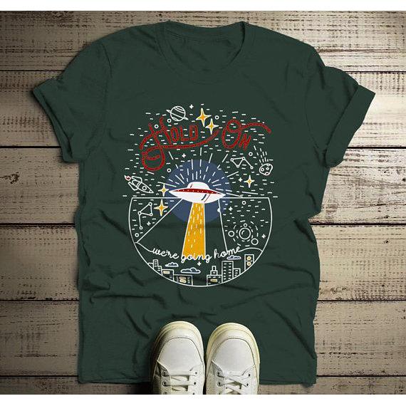 Men's Funny UFO T Shirt Going Home Alien Shirt Space Graphic Tee Geek Shirt Nerd Shirts-Shirts By Sarah