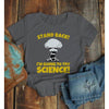 Women's Funny Geek T Shirt Stand Back About To Try Science Shirts Graphic Tee
