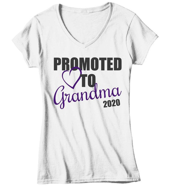 Women's Grandma T-Shirt Promoted To Grandma 2020 Shirt Promotion New Baby Reveal Gift Idea Shirts-Shirts By Sarah