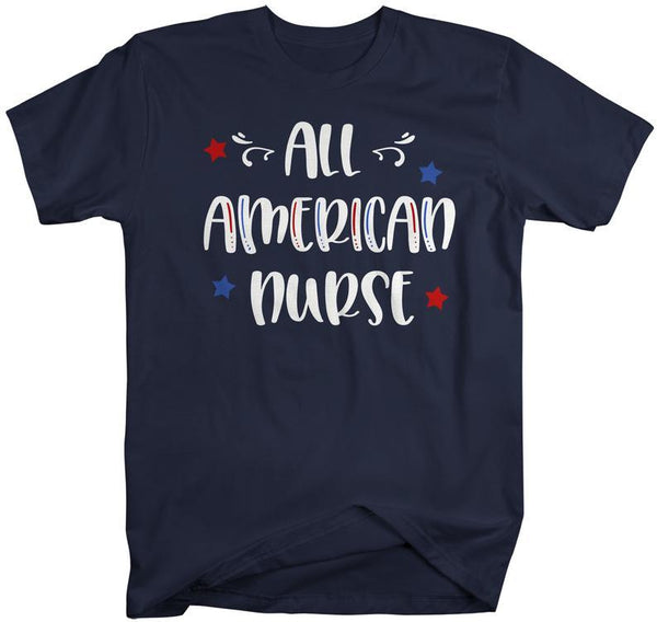 Men's All American Nurse T-Shirt Nurse Shirt Patriotic Shirts 4th July Independence Day Shirts America Shirt-Shirts By Sarah