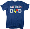 Men's Autism Dad Shirt Puzzle Heart Autism Shirts Awareness Tee Dads Father Heart Support Tee