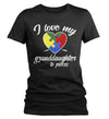 Women's Autism Grandma T-Shirt Puzzle Heart Autism Shirts Love My Granddaughter To Pieces Awareness TShirt