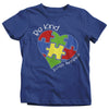 Kids Be Kind T-Shirt Autism Awareness Shirts Puzzle Heart Autistic Awareness TShirt Toddler