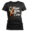 Women's MS T-shirt Hope Love Cure Multiple Sclerosis Shirts Orange Ribbon TShirt MS Shirts