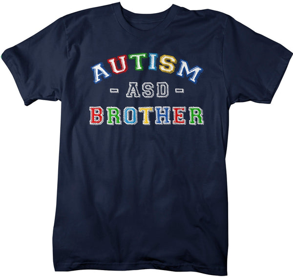 Men's Autism Brother Shirt ASD Autism Spectrum Shirts Awareness Tee Brothers Bro Support Tee-Shirts By Sarah