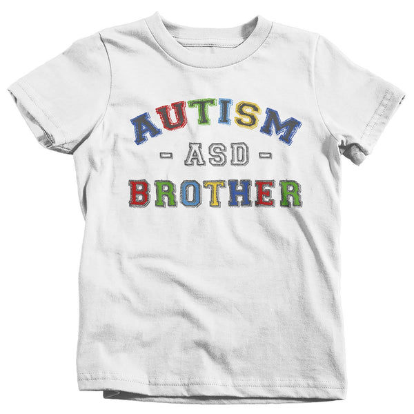 Girl's Autism Brother Shirt ASD Autism Spectrum Shirts Awareness Tee Brothers Bro Support Tee-Shirts By Sarah