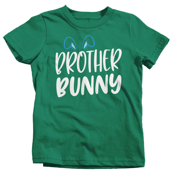 Boy's Easter Shirt Brother Bunny T-Shirts Cute Brothers Bunny Ears Easter TShirt Easter Tee Brother Shirt-Shirts By Sarah