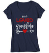 Women's Loved Grandma T Shirt Grandma T Shirts Arrow Valentine's Day Shirts Gift For Grandma Heart Tee TShirt