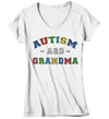 Women's Autism Grandma Shirt ASD Autism Spectrum Shirts Awareness Tee Grandmas Grandmother Support Tee