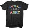 Men's Autism Aunt Shirt ASD Autism Spectrum Shirts Awareness Tee Aunts Auntie Support Tee