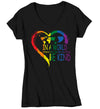 Women's V-Neck Be Kind Shirt In A World Where You Can Be Anything LGBT T Shirt Tee Rainbow Gift LGBTQ TShirt Gay Pride Shirt Ladies Woman