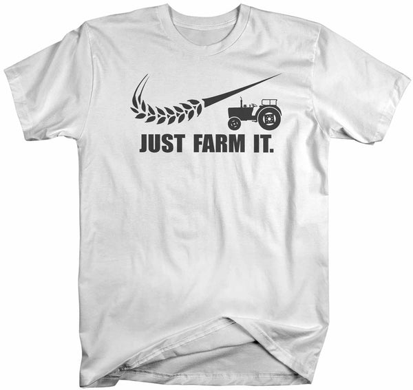 Men's Funny Farm T Shirt Just Farm It Farmer Shirt Farming Shirt Farmer Gift Idea Tractor T-Shirt Wheat-Shirts By Sarah