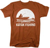 Men's Fishing Kayaker Shirt Fisherman Kayak T Shirt Kayaking Catch Fish Gift Paddle River Lake Outdoor Man Unisex Tee