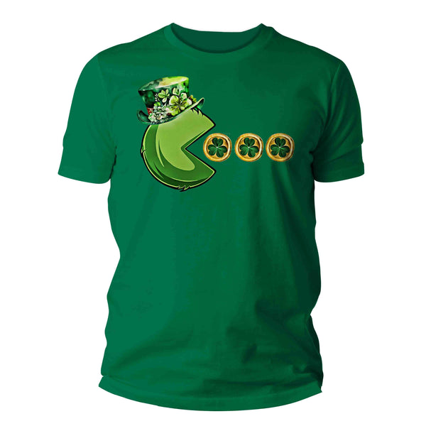Men's Funny St. Patrick's Day Shirt Shamrock Clover Gold Coin T Shirt Leprechaun Tshirt Graphic Tee Streetwear Man Unisex-Shirts By Sarah