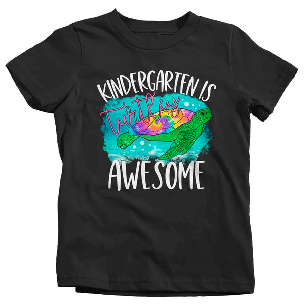 Kids Kindergarten Shirt Sea Turtle Awesome T Shirt Turtley Grade K Kinder Tie Die Rainbow Hippie Retro Boho Cute Tee Unisex Back To School-Shirts By Sarah