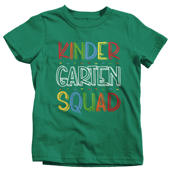 Kids Kindergarten T Shirt Kindergarten Squad T Shirt Cute Back To School Shirt Gift Shirts-Shirts By Sarah