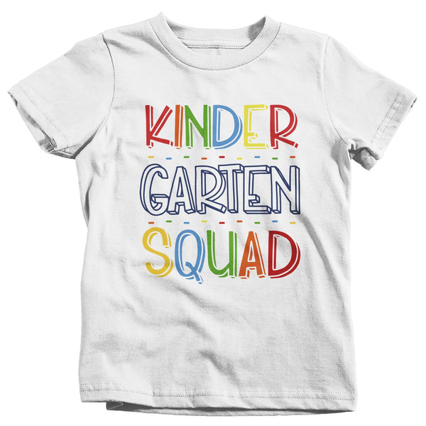 Kids Kindergarten T Shirt Kindergarten Squad T Shirt Cute Back To School Shirt Gift Shirts-Shirts By Sarah