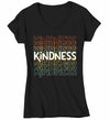Women's V-Neck Kindness T Shirt Be Kind Shirts Vintage Kind Shirt Retro Shirts Inspirational Shirts Teacher Shirt