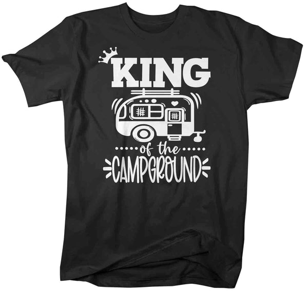 Men's Funny Camping Shirt King Of The Campground T Shirt Camper Pull Behind RV Camp 5th Wheel Camping Humor Saying Tee Unisex Man-Shirts By Sarah