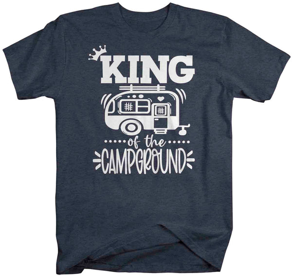 Men's Funny Camping Shirt King Of The Campground T Shirt Camper Pull Behind RV Camp 5th Wheel Camping Humor Saying Tee Unisex Man-Shirts By Sarah