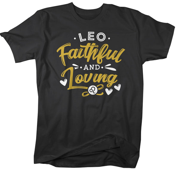 Men's Leo T-Shirt Faithful and Loving Shirt Horoscope Shirt Astrology Shirts Leo TShirt Astrological-Shirts By Sarah