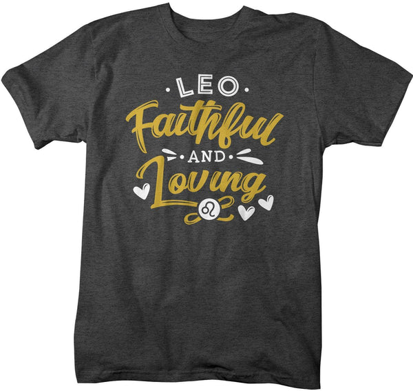 Men's Leo T-Shirt Faithful and Loving Shirt Horoscope Shirt Astrology Shirts Leo TShirt Astrological-Shirts By Sarah