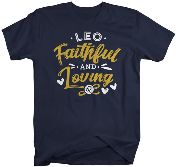 Men's Leo T-Shirt Faithful and Loving Shirt Horoscope Shirt Astrology Shirts Leo TShirt Astrological-Shirts By Sarah