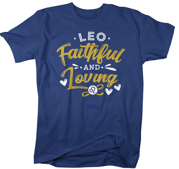 Men's Leo T-Shirt Faithful and Loving Shirt Horoscope Shirt Astrology Shirts Leo TShirt Astrological-Shirts By Sarah