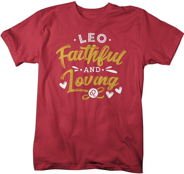 Men's Leo T-Shirt Faithful and Loving Shirt Horoscope Shirt Astrology Shirts Leo TShirt Astrological-Shirts By Sarah