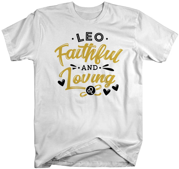 Men's Leo T-Shirt Faithful and Loving Shirt Horoscope Shirt Astrology Shirts Leo TShirt Astrological-Shirts By Sarah