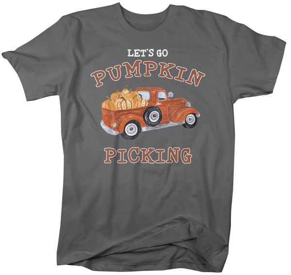 Men's Pumpkin Picking T Shirt Fall Shirts Let's Go Pumpkin Picking Shirts Vintage Truck Shirt Pumpkin Shirts Fall Shirts-Shirts By Sarah